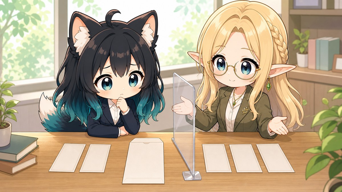 金額の数字とお札の枚数を分けて考えるアカネとコトネ