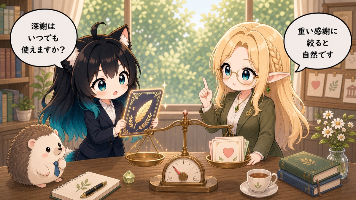 深謝申し上げますの使い方と注意点