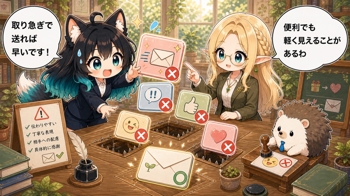 お礼メールで避けたい表現