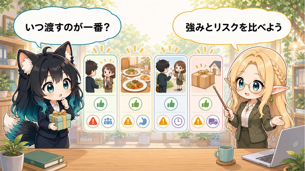 他のタイミングと比較した場合の違い