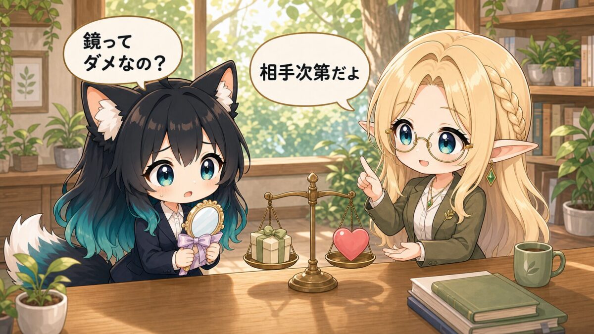 鏡をプレゼントしてはいけない?結論は相手と場面次第