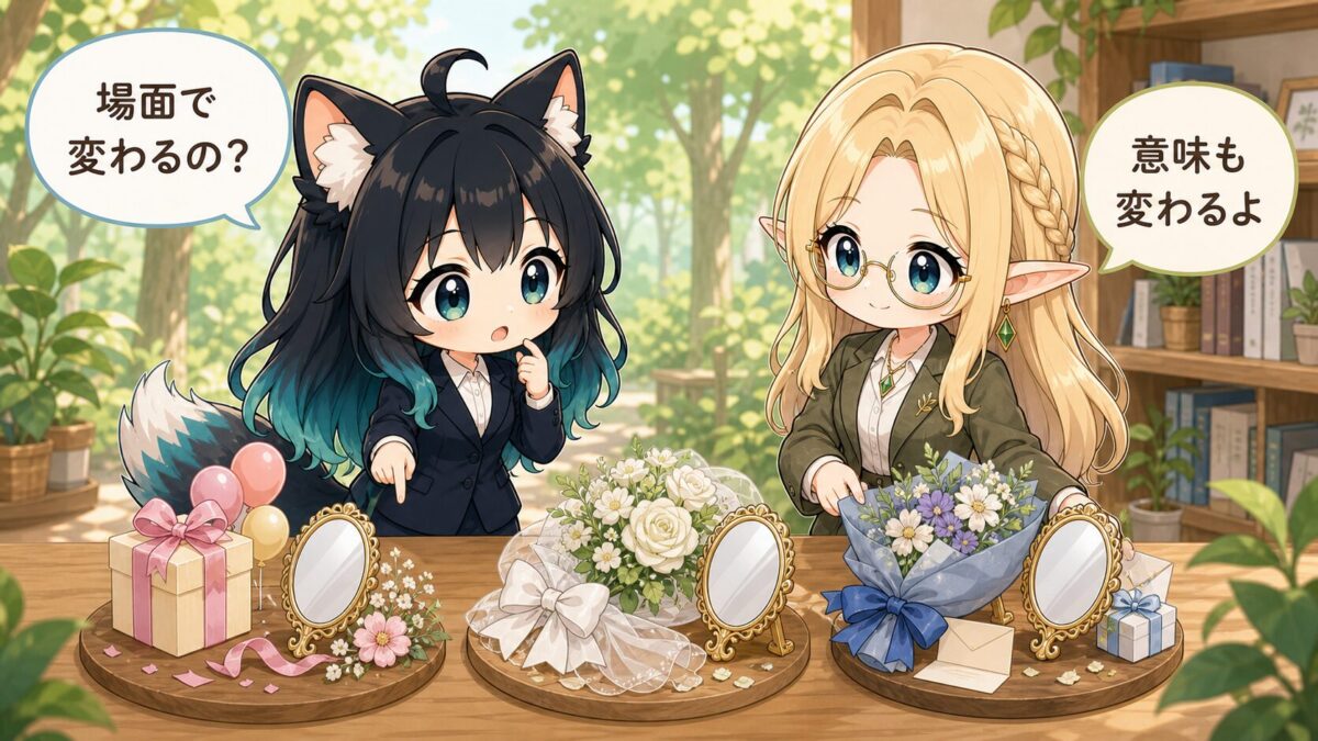 鏡を贈るシチュエーションでの意味の違い