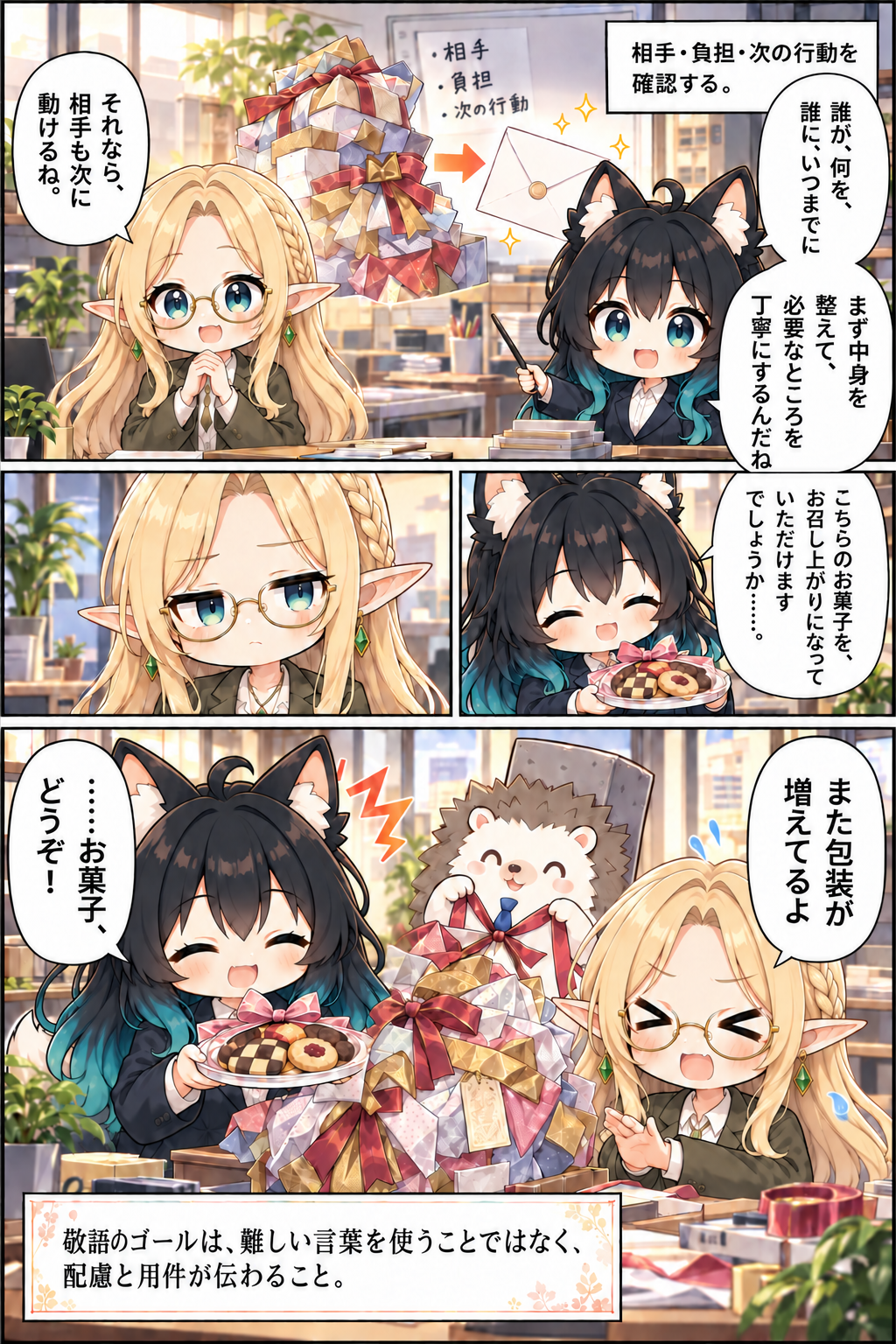 アカネが伝わる敬語を実践するビジネス敬語の漫画最終ページ
